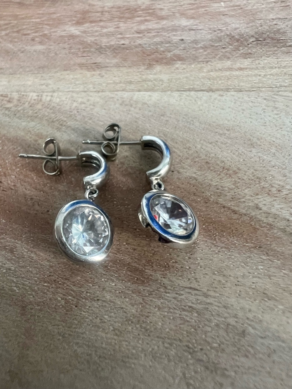 Sterling Silver Crystal Drop Earrings